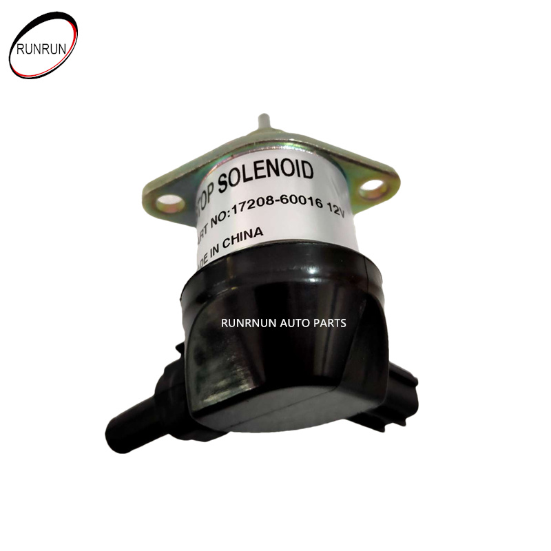 Válvula solenoide de parada de combustible 12V 17208-60010 17208-60015 17208-60016 Válvula solenoide de cierre