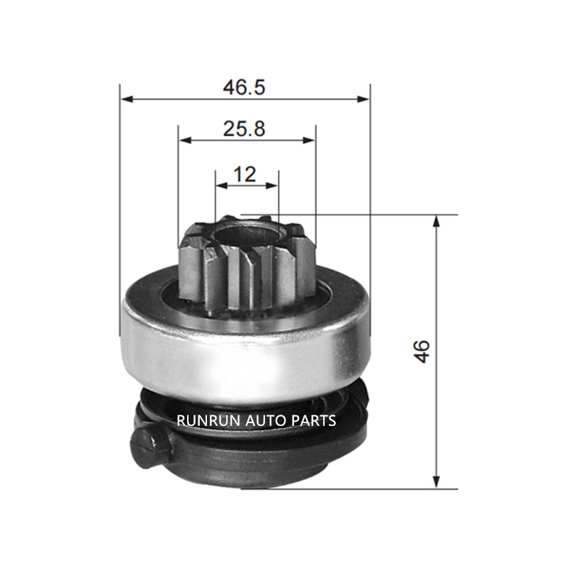 Engranaje de arranque del motor 9T Bendix para 18513 151153 1006209704