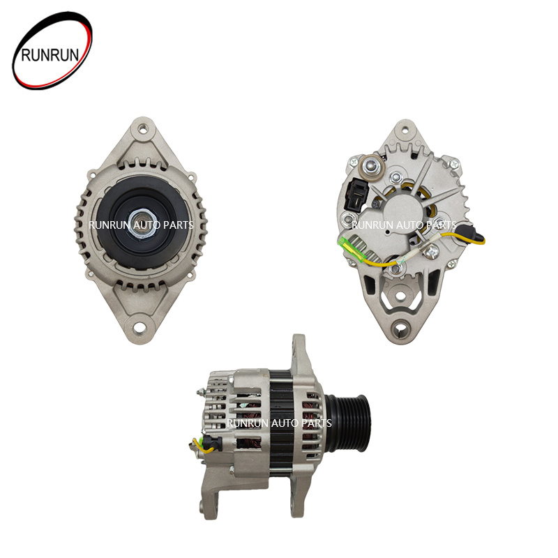 Alternador de auto 12v 60a para mini excavadora Yanmar 4D94E LR160-735 12390077210 con polea de 8pk