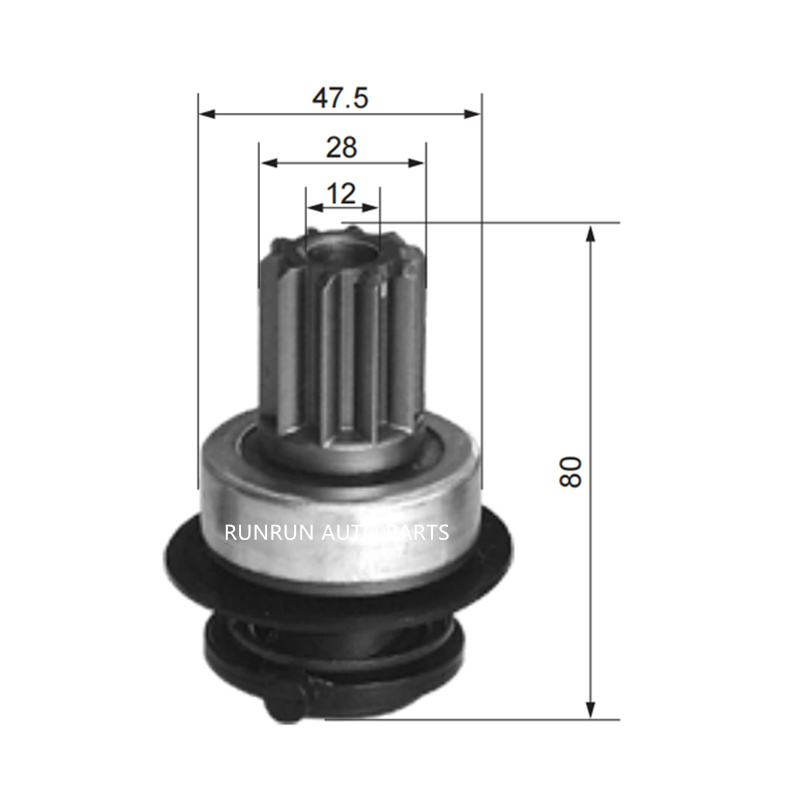 Engranaje de arranque del motor 10T Bendix para VOLKSWAGEN TRANSPORTER 18288 549172 1006209553