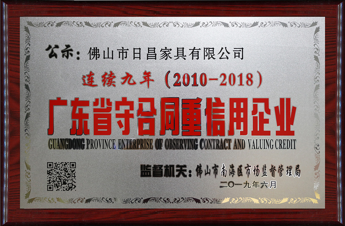 Contract-abiding and Promise-abiding Enterprises 2010-2018-Medals