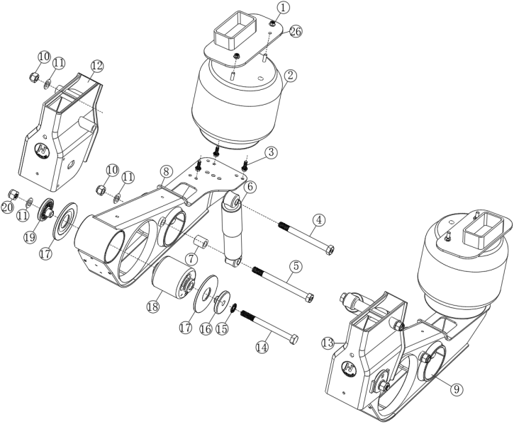 23 أسرة منخفضة معلقة فارغة بدون رفع (HJG10A1A0-305R-GE)