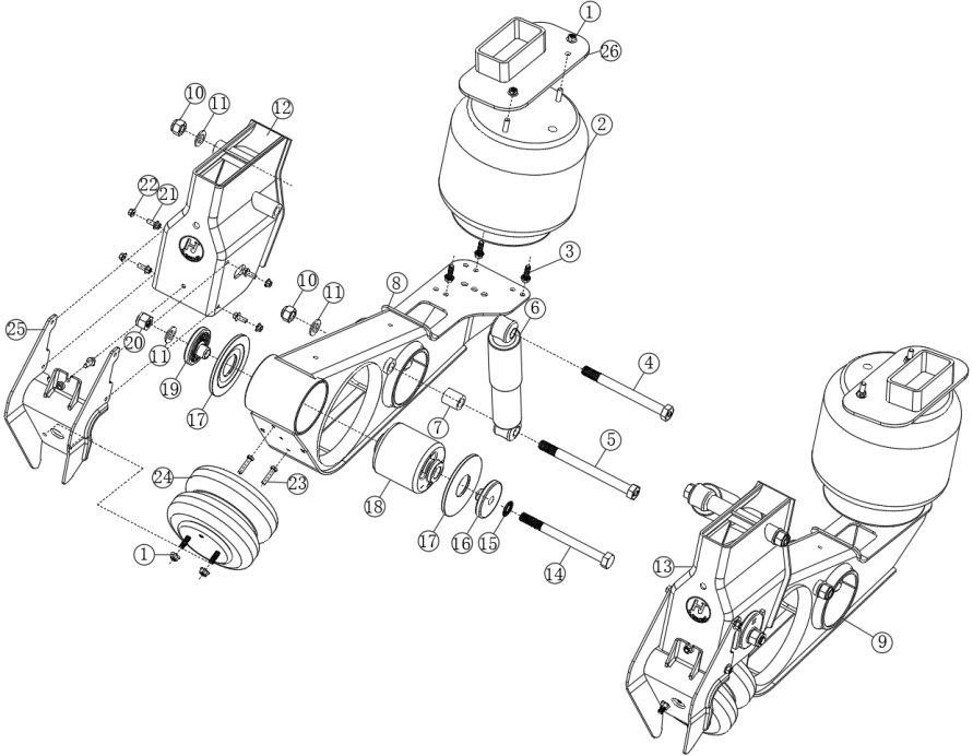 23 سرير منخفض معلق فارغًا مع رفع (HJG10A1A1-305R-GE)