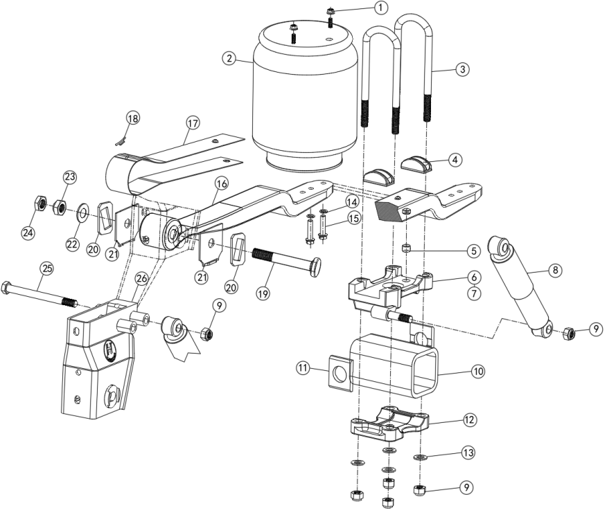 10T معلقة بدون رفع (HJ10A1A0-268WD)