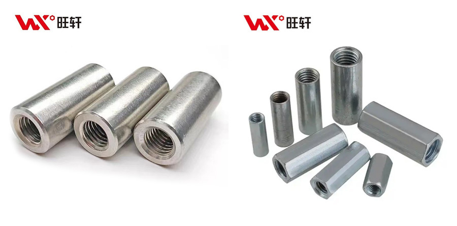 Galvanized Cylindrical Long Hex/Round Coupling Nuts