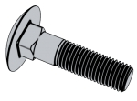 White Zinc Plated Carriage Bolt