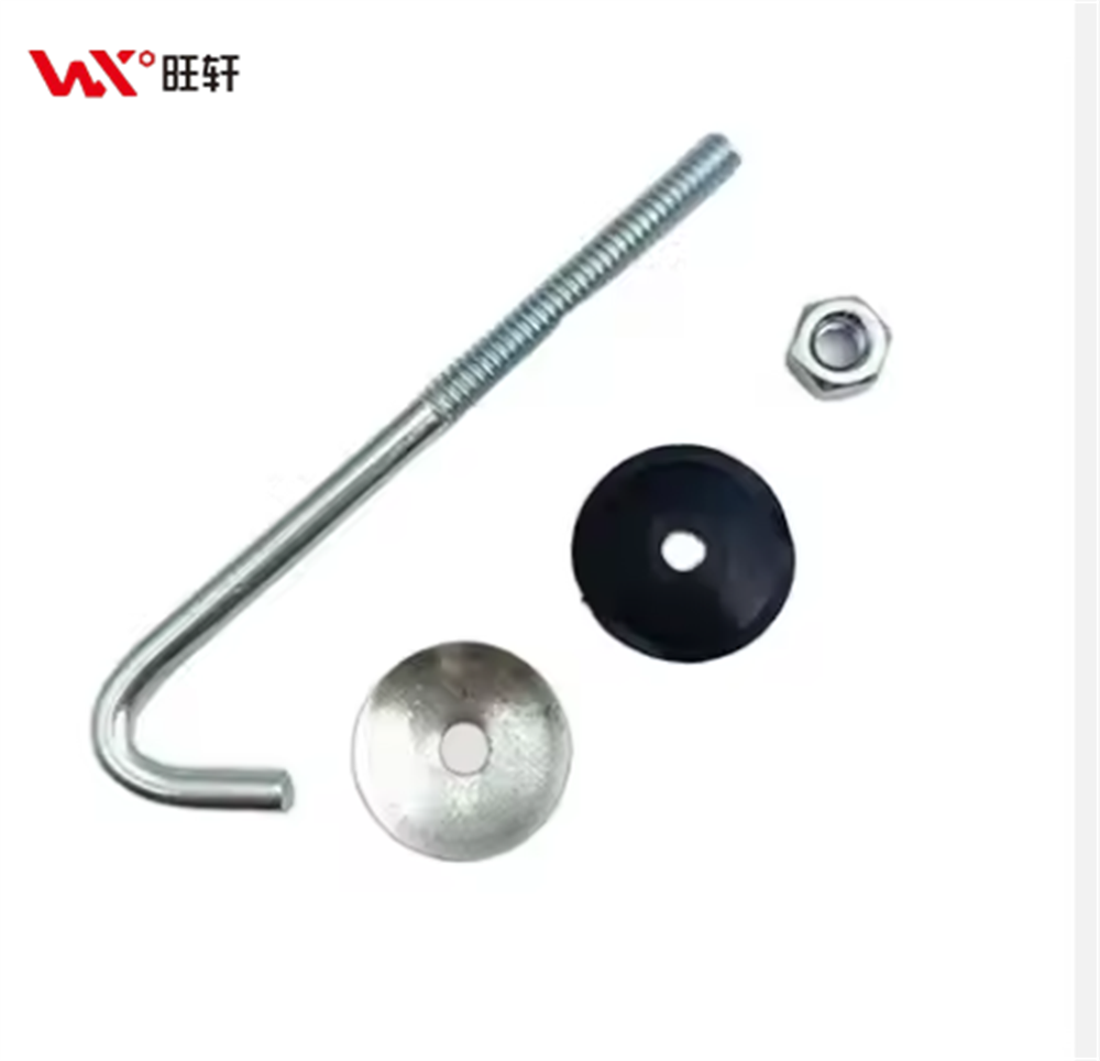 Custom Galvanized J Roofing Hook Bolt with Nut and Bonded Washer