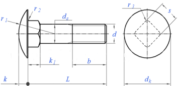 White Zinc Plated Carriage Bolt