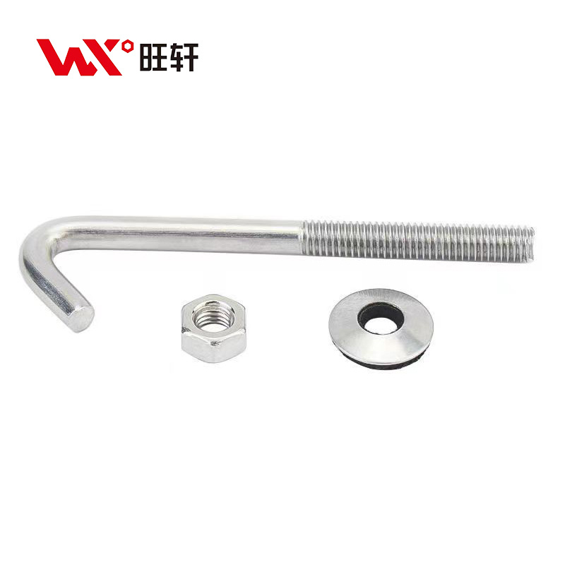 AISI SS304 SS316 Stainless Steel J Hook Bolt Fasteners