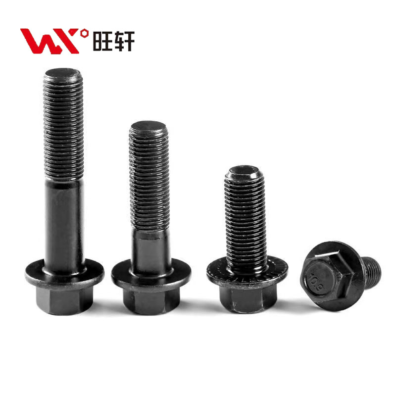 High Strength Grade 10.9 Thin Thread DIN6922 Flange Bolt Black Yellow Zinc