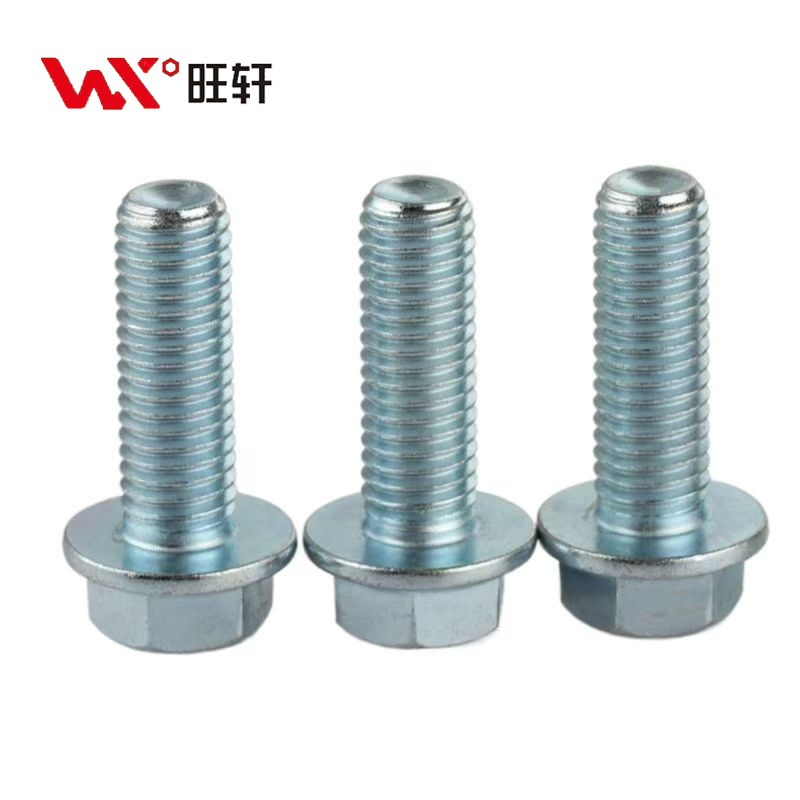 Grade 8.8 Blue White Zinc Carbon Steel Flange Bolt DIN6921