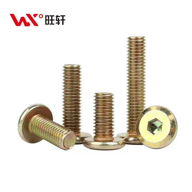M6 M8 Pan Head Hexagonal Inverted Edge Hexagonal Furniture Screw  Flat Head Hexagonal Screw