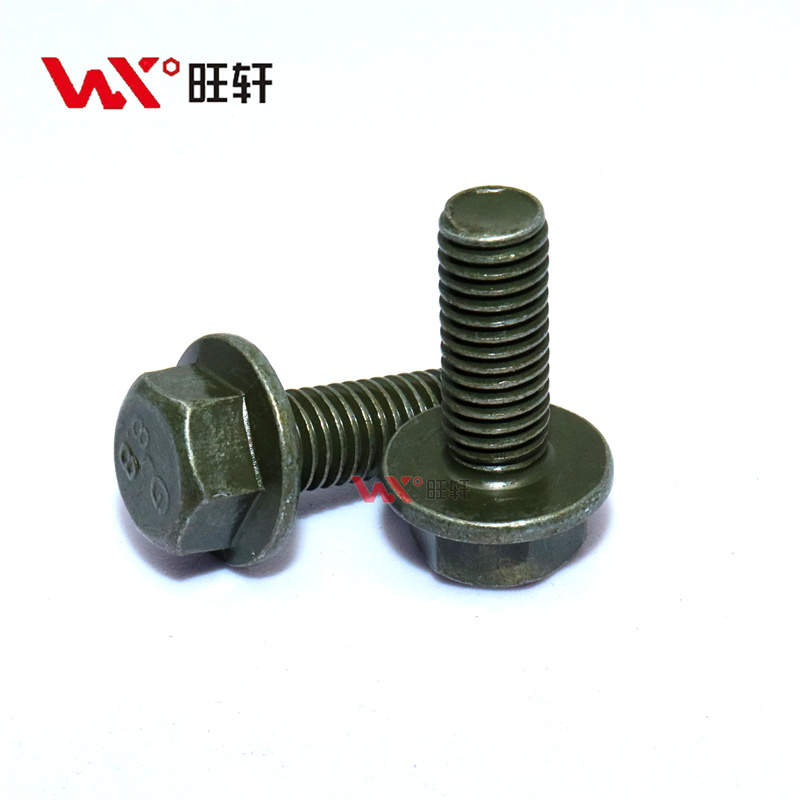 M8-1.25*16 Green Zinc DIN6921 JIS B1189  Grade 8.8 Flange Bolt