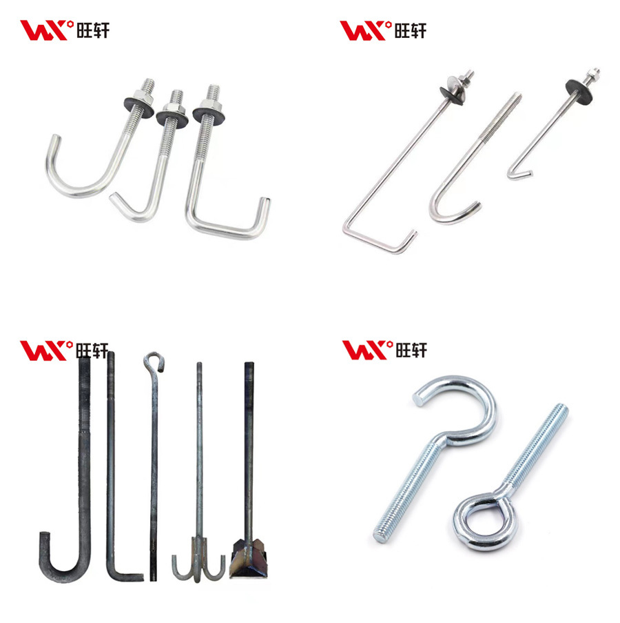 Galvanized Fastener 9 Shape Foundation Bolt
