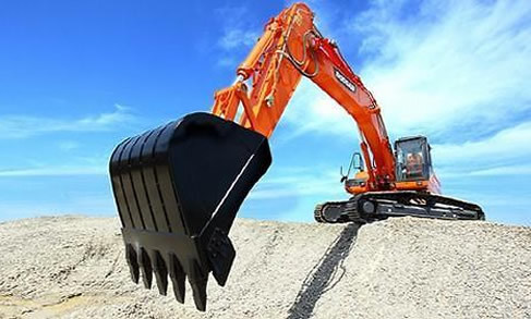 Working principle of the central swivel joint of an excavator