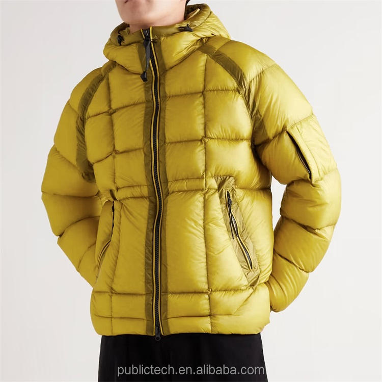 Custom windbreaker ripstop hooded padded quilted puffer
