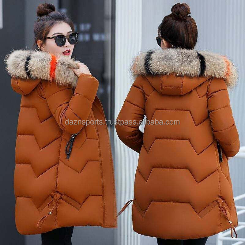 winter puffer jacket ladies warm hooded cotton-padded_yyth