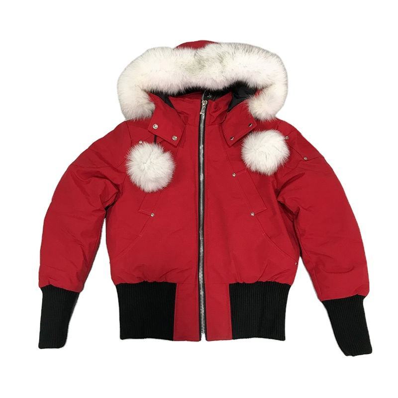 Palm Moose Women Winter Coat Fox Fur Duck Do