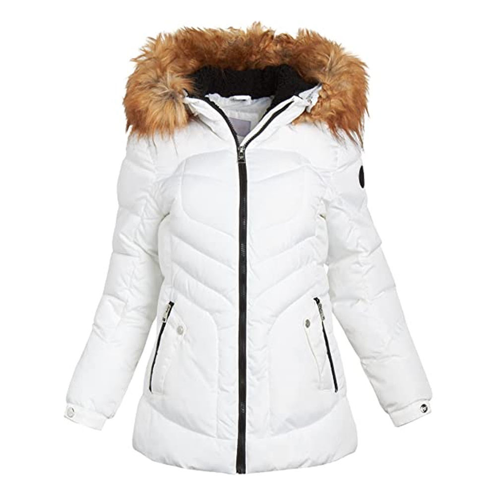 Womens Insulated Quilted Bubble Puffer Coat 2023 hi