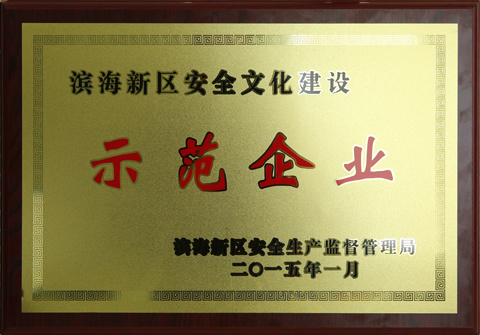Bomesc being granted “model enterprise in safety culture excellence” of Binhai New Area