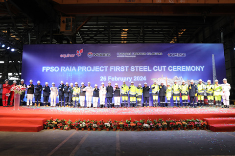 FPSO RAIA Topside Project First Steel Cut Ceremony_BOMESC Offshore ...