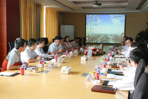 A Team from Shanghai Waigaoqiao Shipbuilding Co., Ltd Led by the Party Secretary and Chairman Wang Qi Visit BOMESC