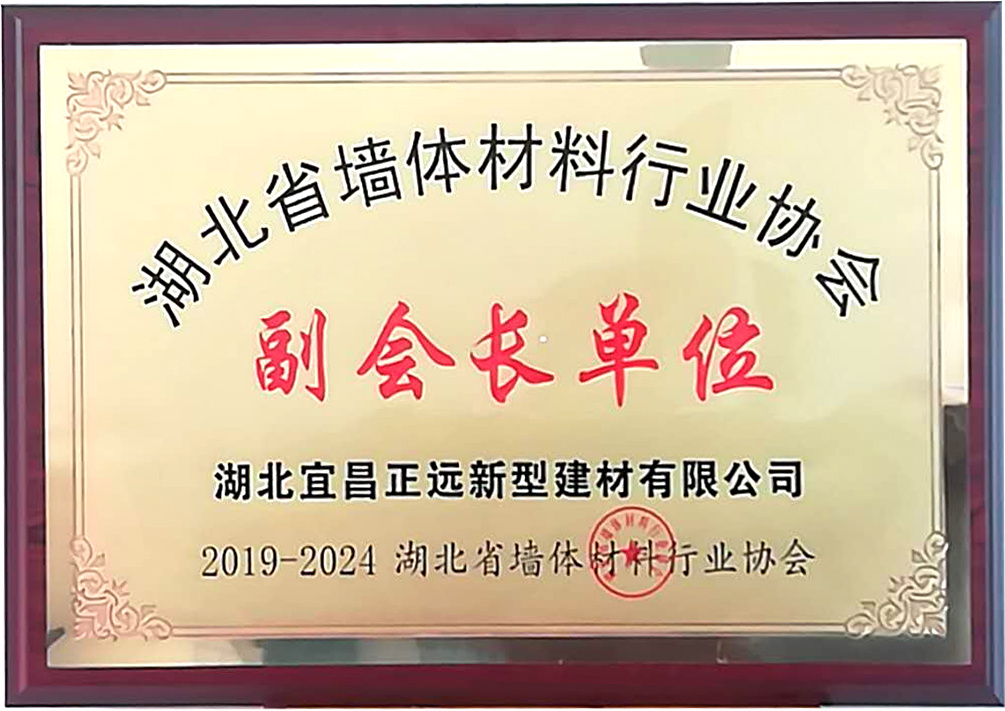湖北省墙体材料行业协会副会长单位2019-2024