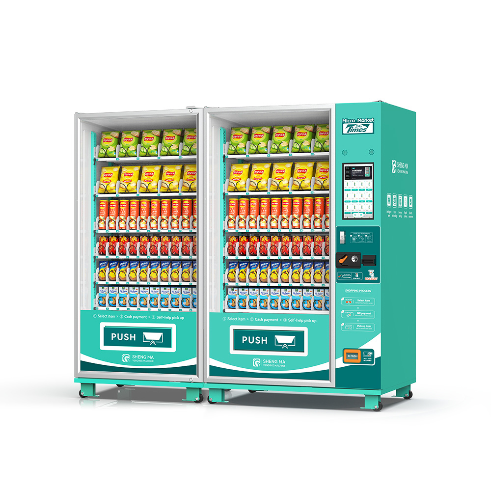 15. Inch Touch Screen Double Cabinet Drink Vending Machine
