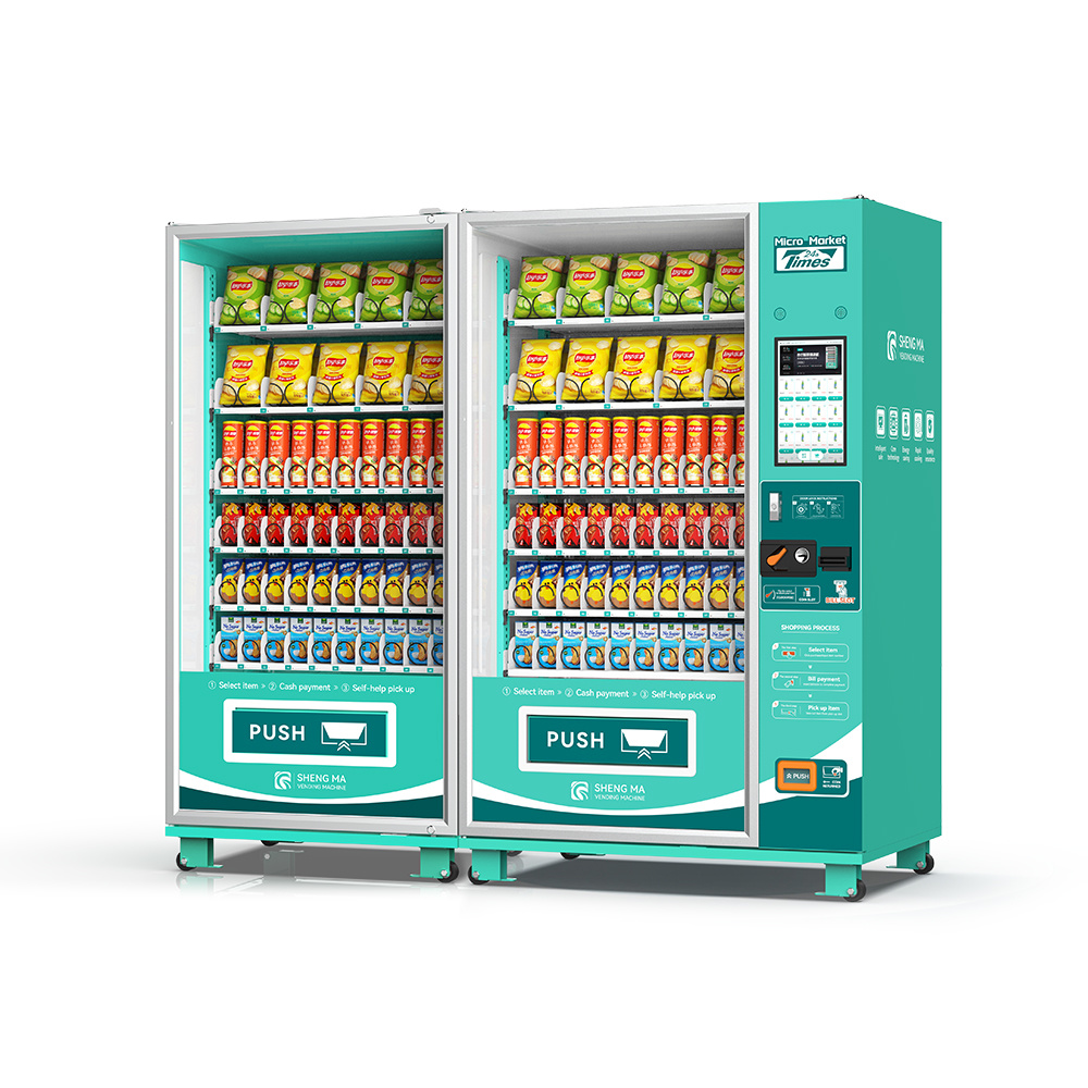 15. Inch Touch Screen Double Cabinet Drink Vending Machine