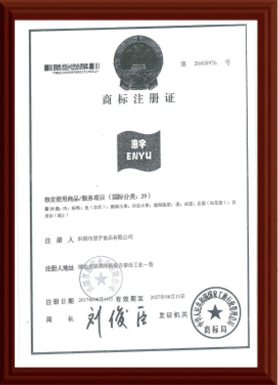 商標(biāo)注冊(cè)證（恩宇）