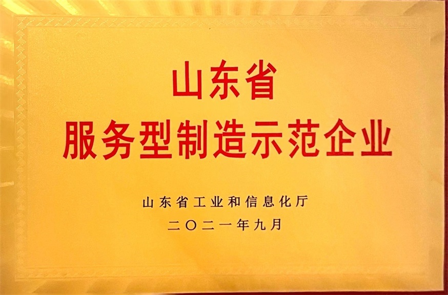 山东省服务型制造示范企业