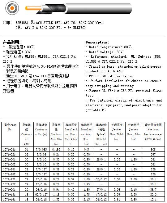 UL1571-Eleteck |High temperature silicone wire|High temperature Teflon line