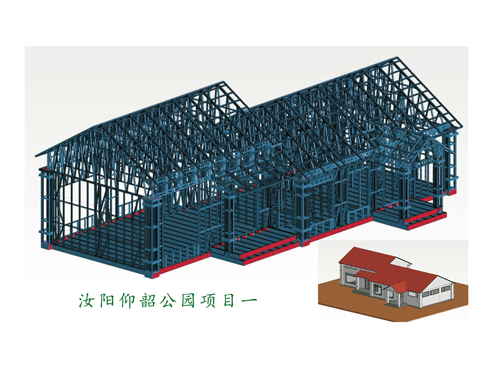 汝陽項目輕鋼墻體構架展示 汝陽項目輕鋼墻體構架展示