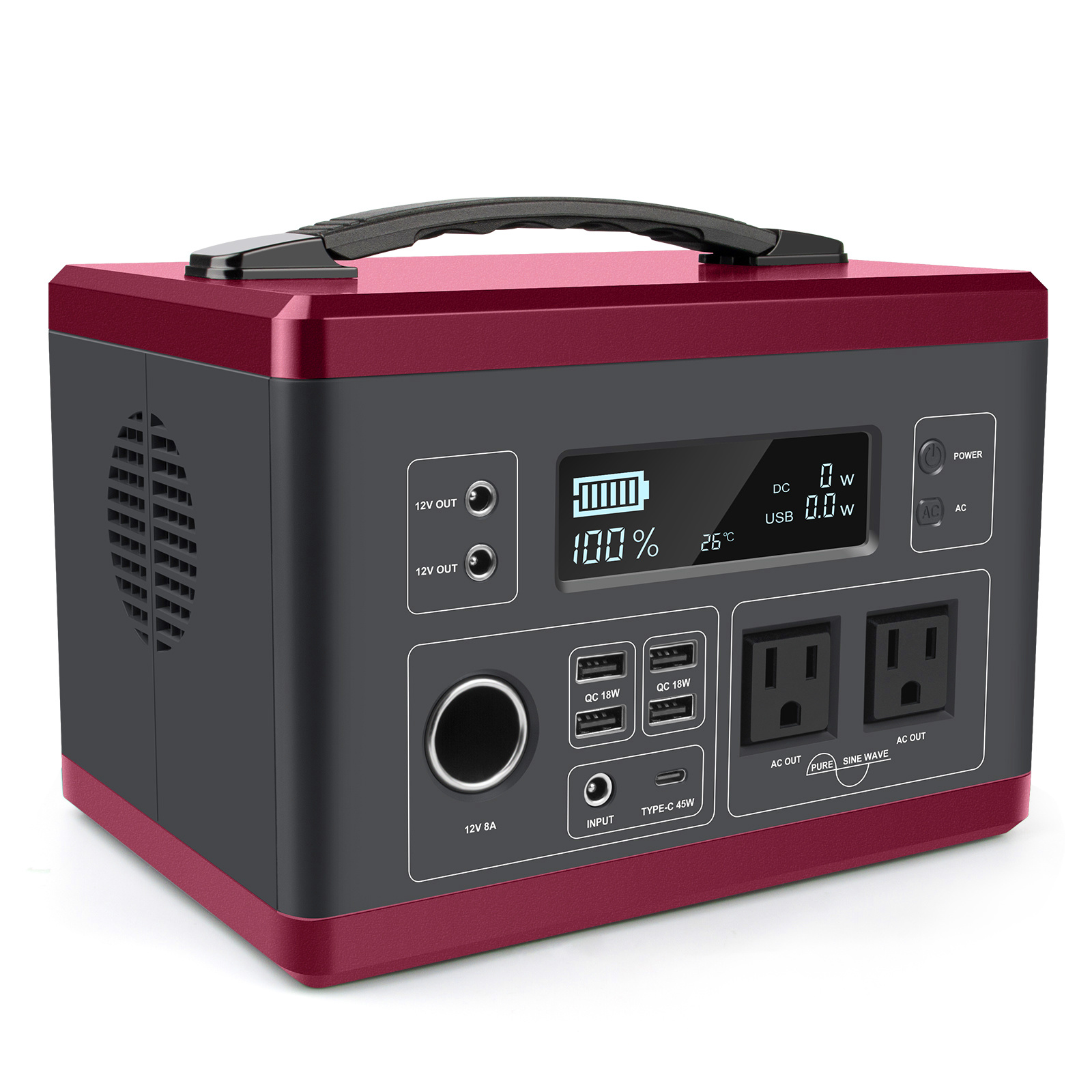 296Wh 300W red