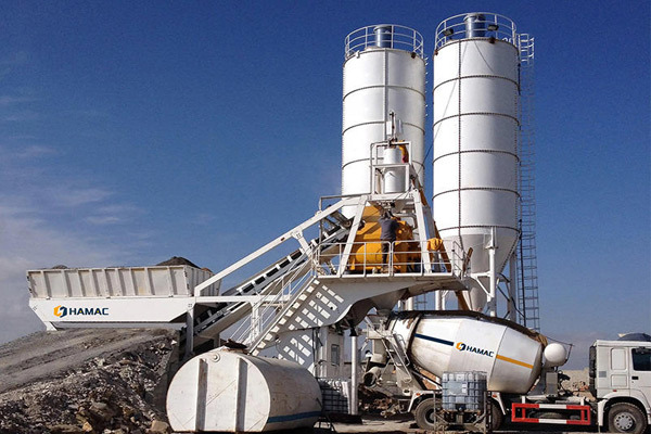 50m3/h 60m3 China Mini Mobile Mixer Portable Concrete Cement Ready Dry Wet Mixing Mixing Station