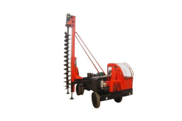 Highway guardrail pneumatic pile driver pile installation fence post pile driver