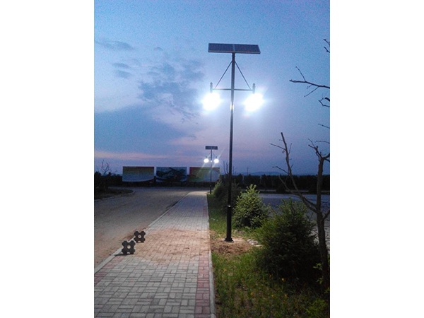 Shanxi Datong Jialun Ecological Agricultural Park 6m double light head solar landscape light (light up)