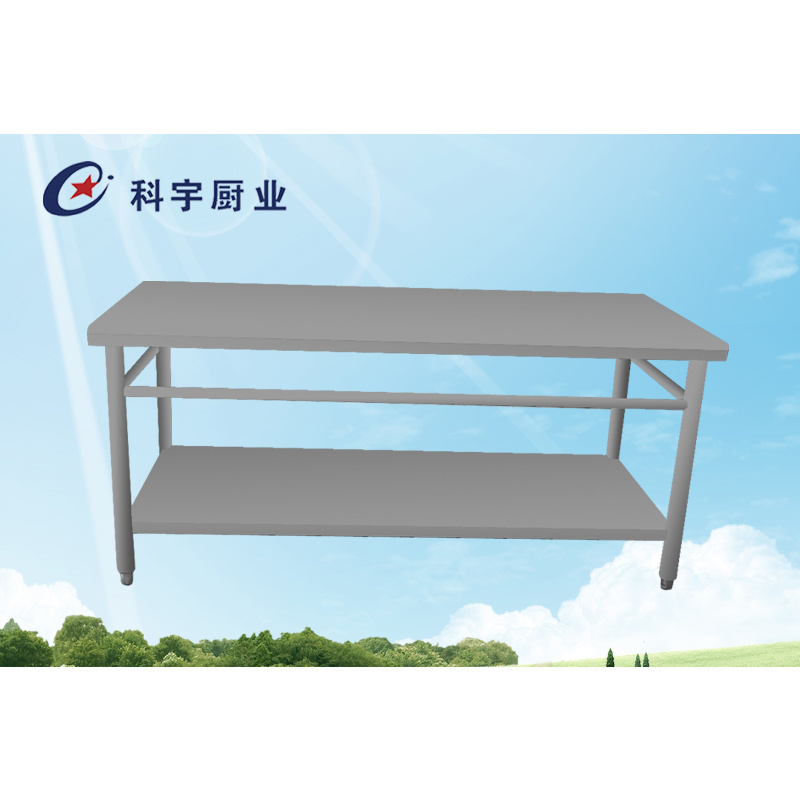 Double-layer flat workbench assembly and welding type