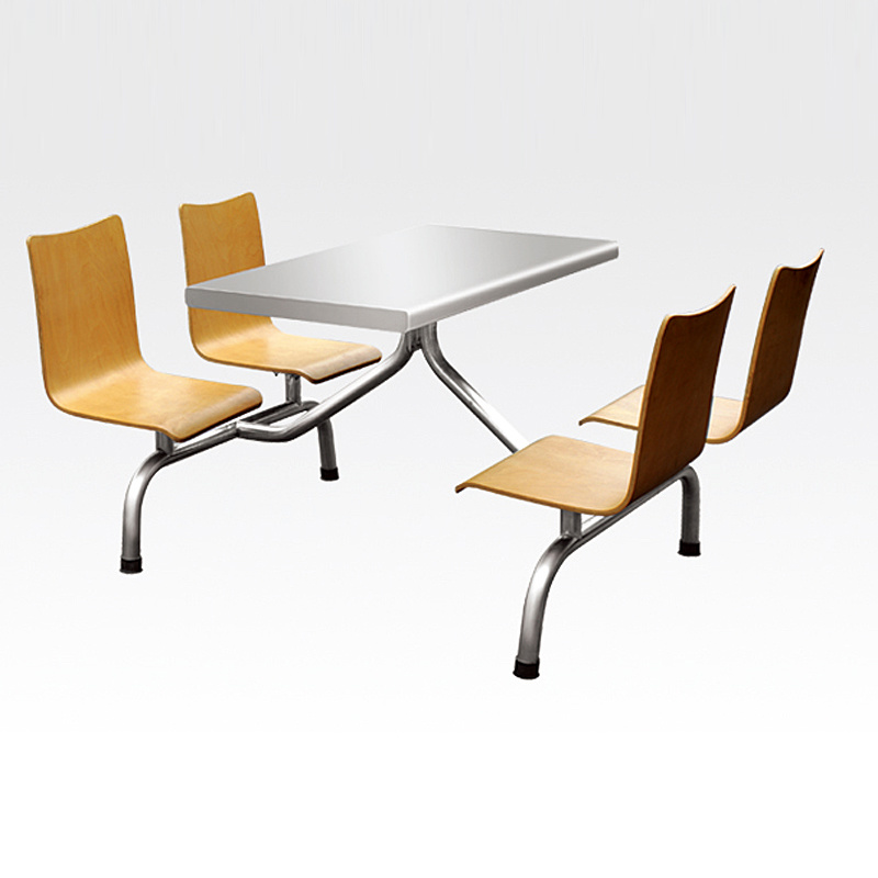 Four seat fast food dining table and chairs