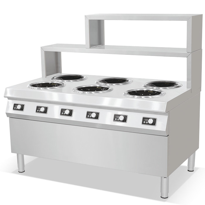 Electromagnetic six-burner small frying stove