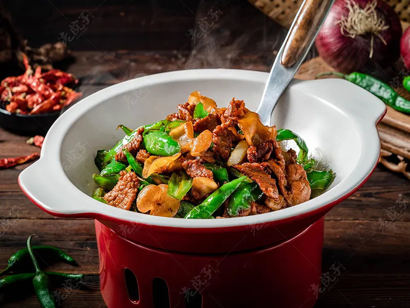 湖天椒炒土豬肉
