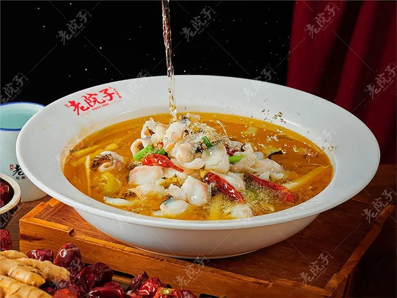 酸菜油潑黑魚片