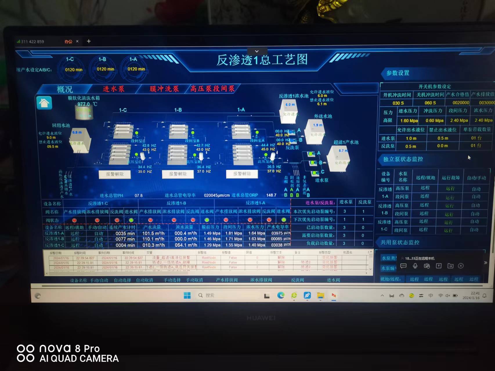 寧夏泰和酸堿廢水處理總控系統(tǒng)