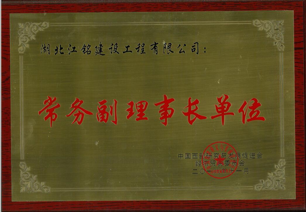 中國西部研究與發(fā)展促進會經(jīng)濟貿(mào)易委員會常務(wù)副理事長單位 中國西部研究與發(fā)展促進會經(jīng)濟貿(mào)易委員會常務(wù)副理事長單位