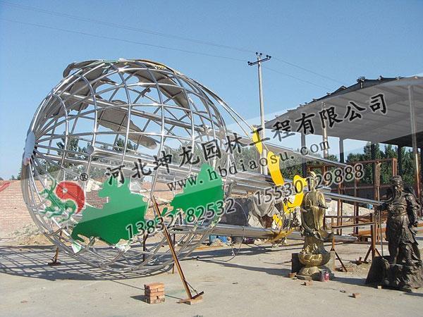 地球仪不锈钢雕塑005