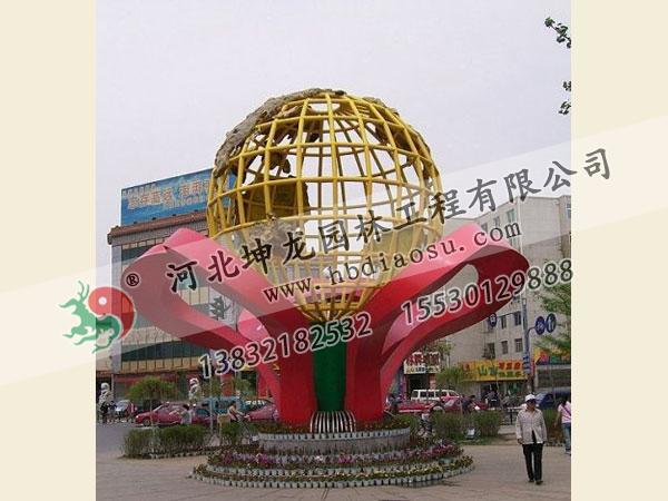  地球仪不锈钢雕塑003