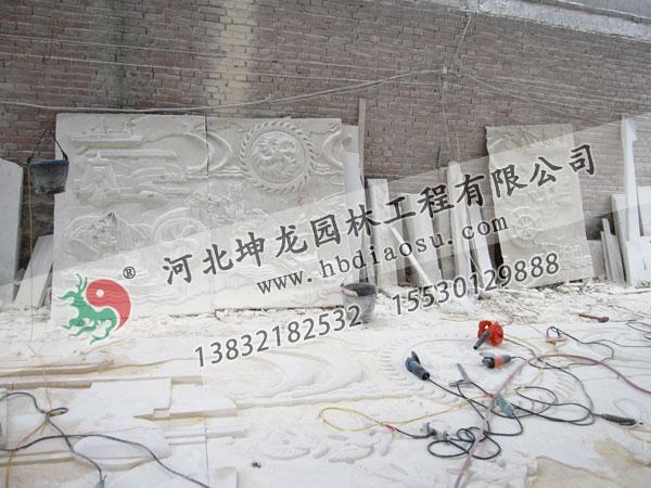 砂岩浮雕制作施工现场