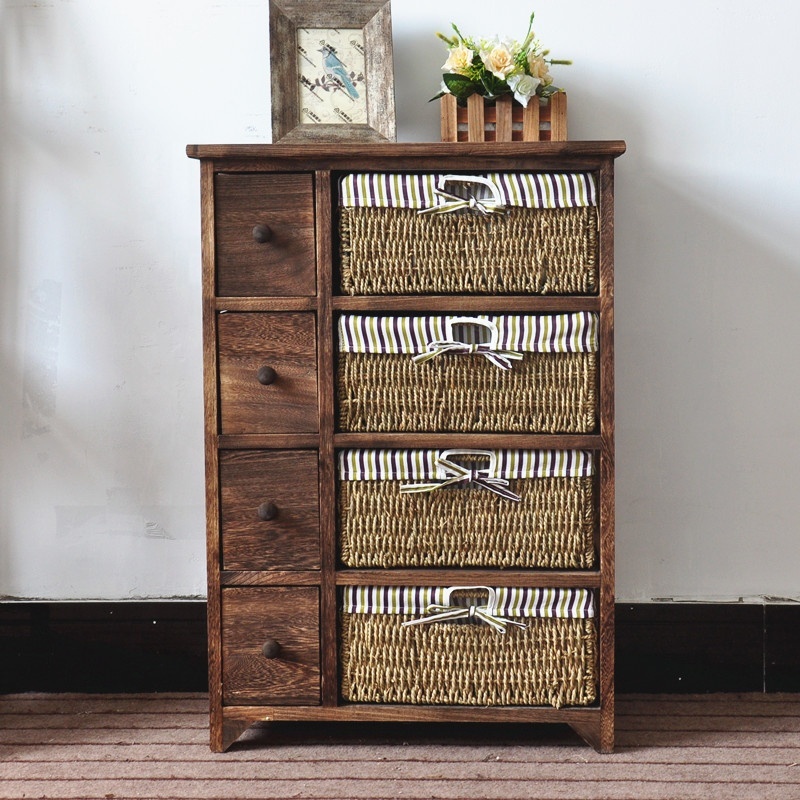 4 tier Tall wood cabinet