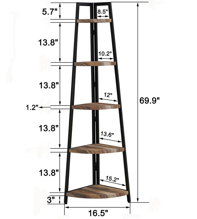 Furniture 5 Shelf Industrial