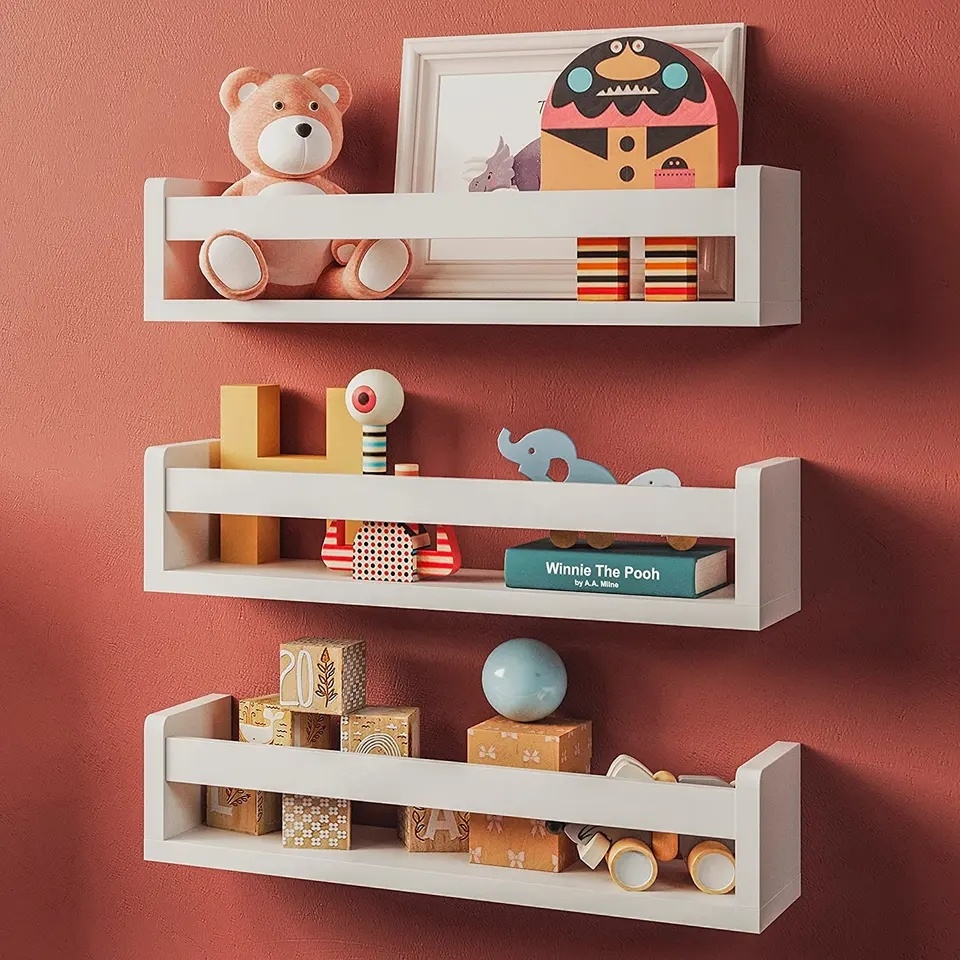 OEM Set of 3 Floating Bookshelves for Wall for Nursery Decor & Playroom Decor